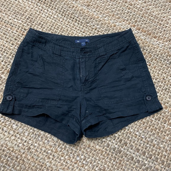 Black Linen Gap Shorts - Picture 1 of 4